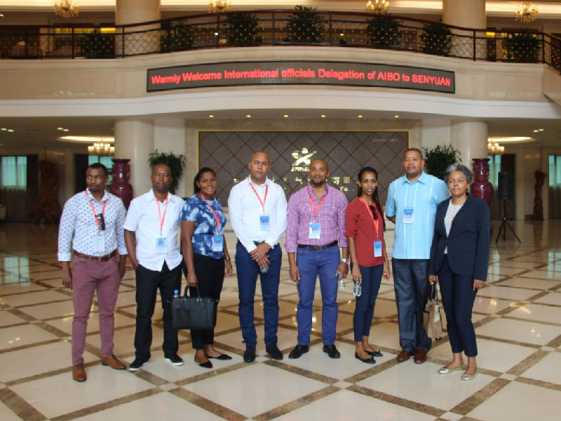 2017年8月15日，佛得角国际官员代表团到森源参观交流。